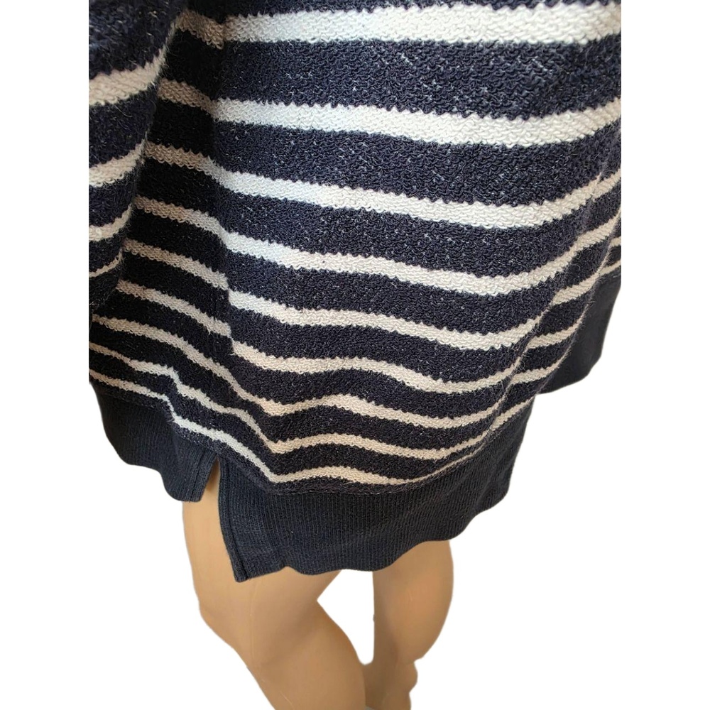 Andrea Jovine Striped Zipper Closure Hood Unisex Hoodie Extra Large - Picture 9 of 13